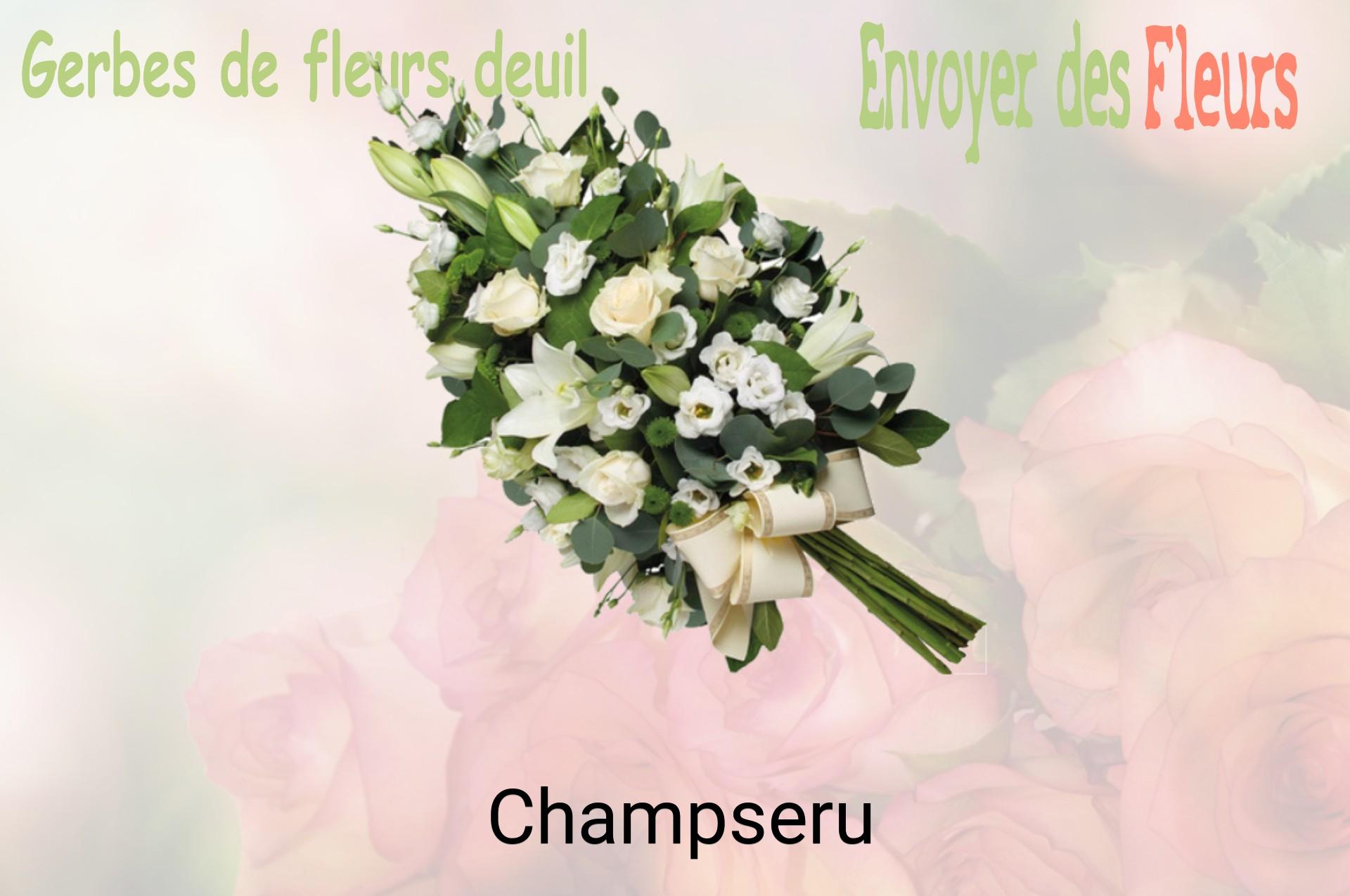 Gerbe de fleurs de deuil livrée à Champseru